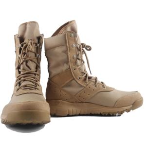 SMILER Mens BFM Black Desert Combat BootsTactical Military  BootsLace up Outdoor Mens Boots Lightweight Ankle Work Autumn Boots (BlackTan)