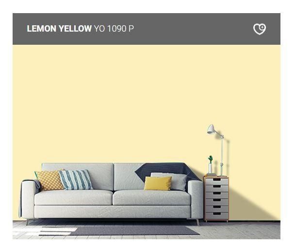 Nippon Paint Satin Glo Premium 1 Color LEMON YELLOWYO 1090 P 1L