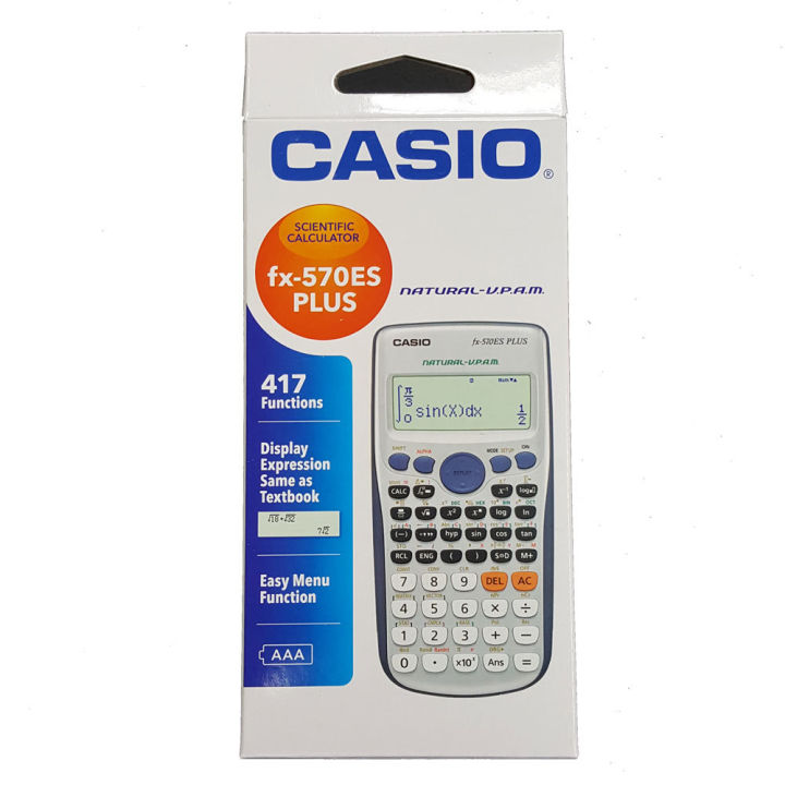 Casio Fx-570Es Plus 2 Scientific Calculator with 417  Functions, Black : Office Products