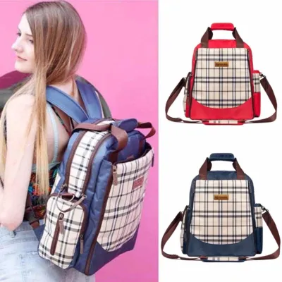 SOKANO Hello Baby Large Capacity and Fashion Multifunctional Diaper Backpack- Red