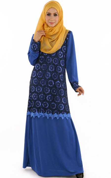 JF Fashion Zarra Kurung Dress W690 (Electric-Blue) Electric-Blue Muslimah Dress  Casual Long Sleeve Dress Korean Crepe Material Dress Ready Stock Fast  Delivery - Lazada | Lazada