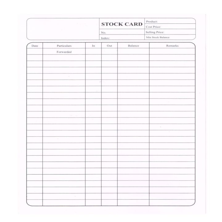 Stock Card 7" x 10" 7x10 7 x 10 (20pcs/pack) White Stock Record Card