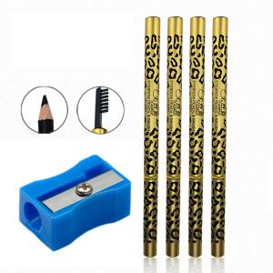 Flamingo Eyebrow Pencil & Brush x 4pcs (Free Sharpener)