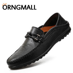 ORNGMALL Mens Casual Shoes Fashion Flats Leather Shoes Man Loafers Moccasins Slip-On Lazy Shoes Driving Shoes Loafers for Men