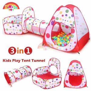 SOKANO TOY 3 In 1 Kids Play Tent Tunnel Play House Children Baby Indoor Outdoor Toys toys for girls
