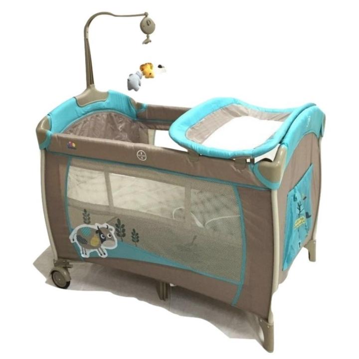 Bubbles BUE1004 Sleepy Cow Playpen with Mosquito Net Lazada