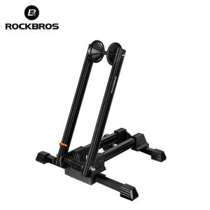 【SG Delivery】ROCKBROS Road Bike MTB Rack Storage Stop Stand MTB Folding Floor Parking Portable(Black)