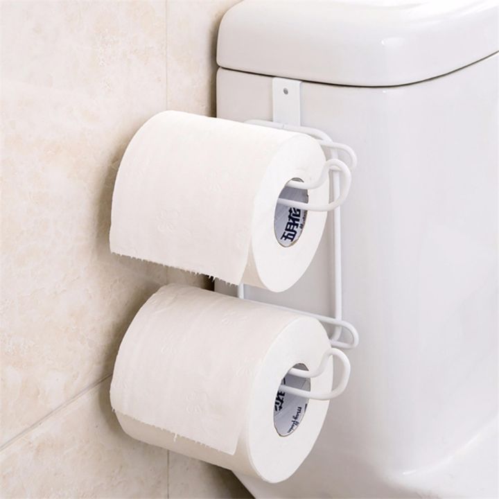 2 Layers Compact Hanging Over The Tank Toilet Tissue Paper Roll Holder