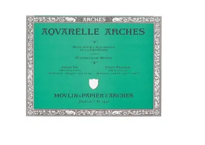 Arches Watercolour (Aquarelle) Cold Pressed paper 185gsm #4001-201
