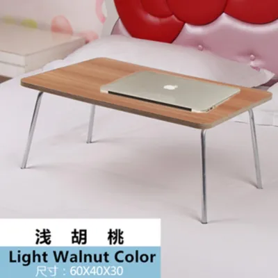 40x60cm Simple Folding Laptop Study Desk & Table on Bed (Walnut)