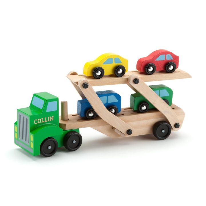 Melissa & Doug Car Carrier Truck & Cars Wooden Toy Set Lazada