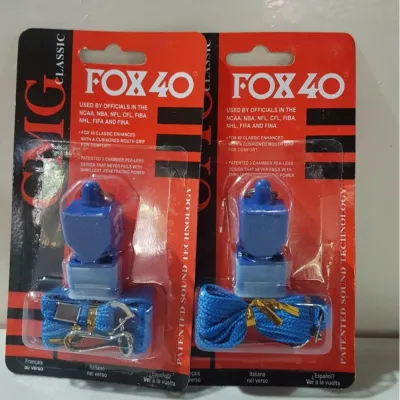 Fox 40 Whistle Blue with Lanyard and Mouth Grip in 2s