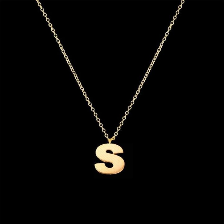 Lucky 999 Fashion Jewelry Letter S Pendant Gold Plated Charm