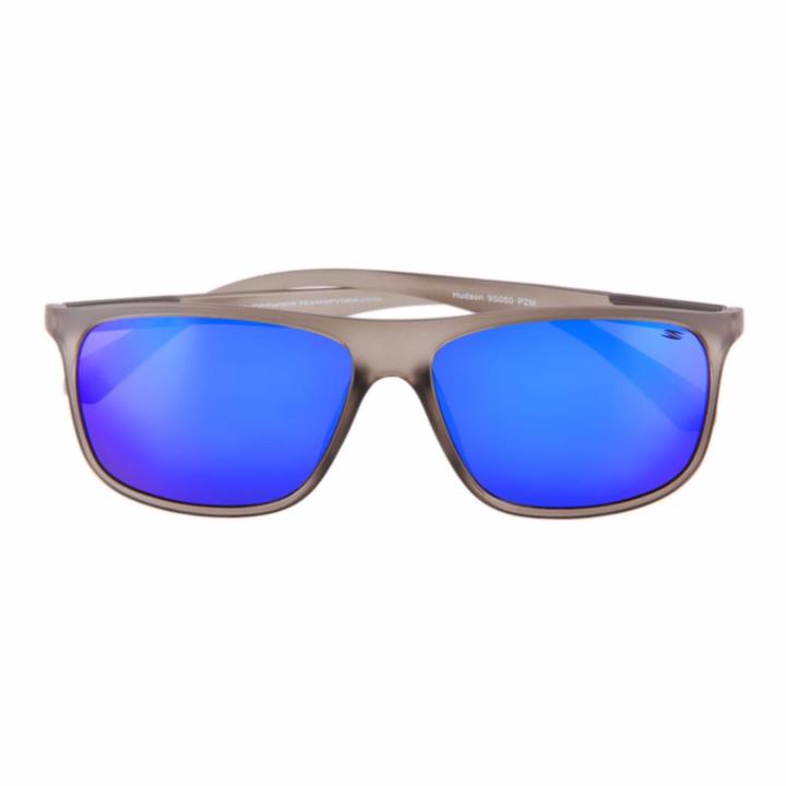 SpiderWire SPW006 Sunglasses - Matte Silver Frame - Smoke/Blue