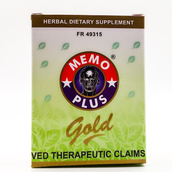 Memo Plus Gold Herbal Dietary Supplement (Bacopa Monniera Extract) 30  tablets