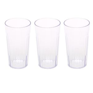 Drinkware Clear Safe Reuseable Plastic Tumblers 24oz (set of 3)