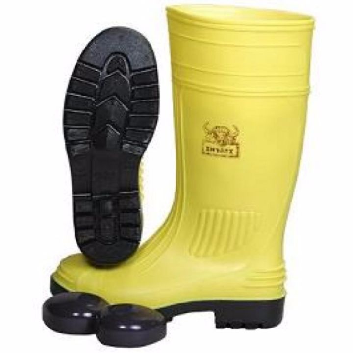 Inyati Yellow PVC Knee Length High Boots Steel Toe Cap Safety Shoes Black  Sole Oil Chemical Resistant Mining Construction Lazada PH