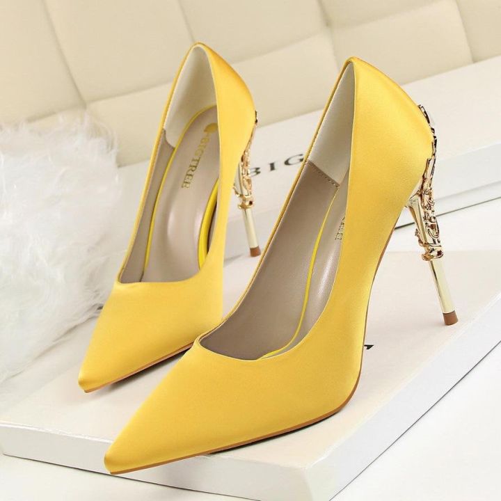 Fashion High-Heeled Shoes Thin Heels Ladies Wedding Shoes Pointed