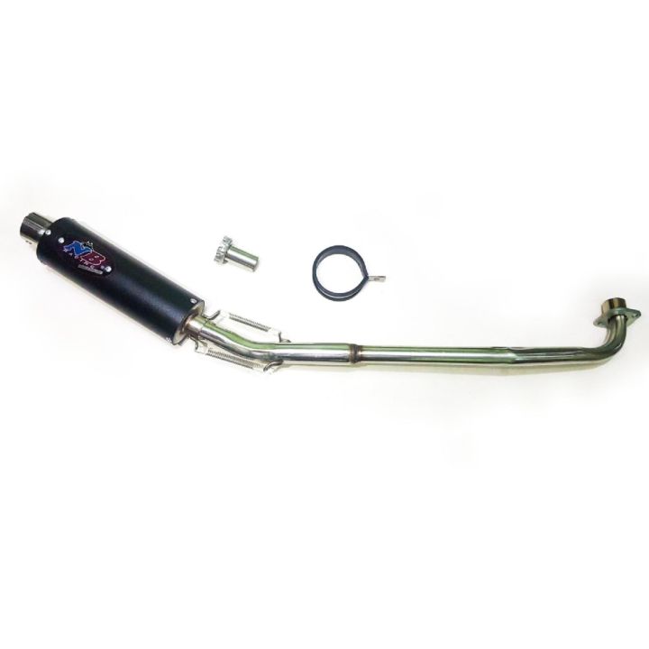 Namban Motorcycle Exhaust Muffler Pipes for Smash 115 and Shogun (Black)