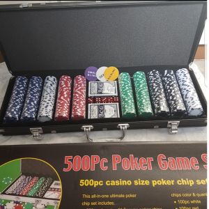 Black Case Poker Game Poker Chips Set 500pcs
