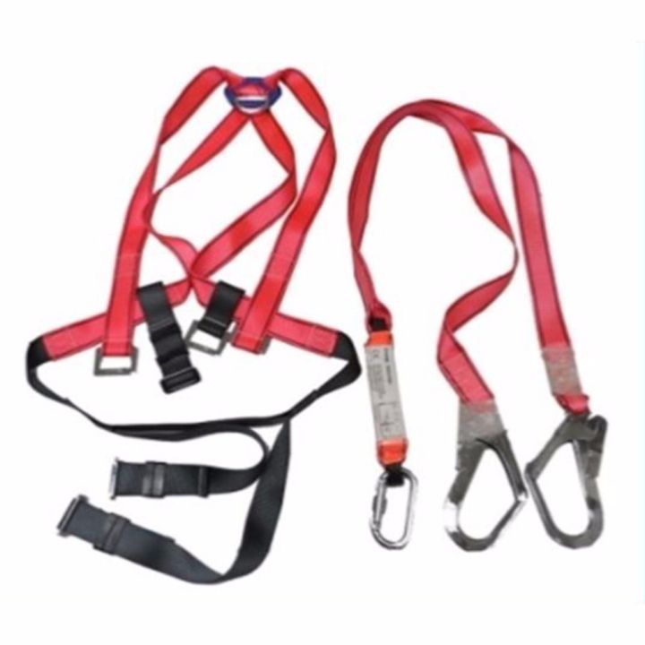 Krypton PPE Safety Full Body Harness + Double Lanyard with Carabiner