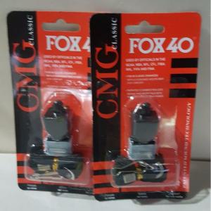 Fox 40 Whistle Black with Lanyard and Mouth Grip in 2s