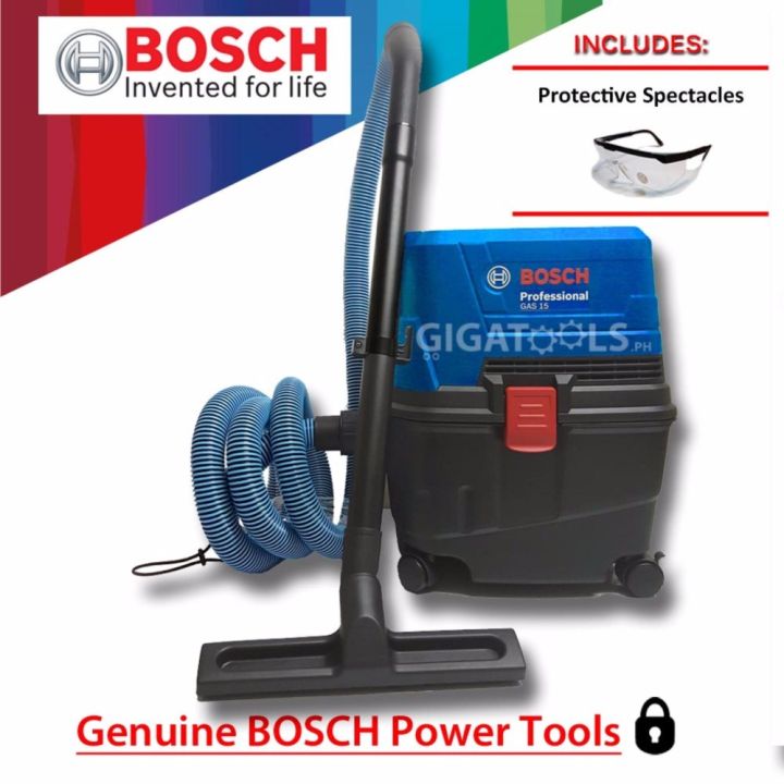 Bosch GAS 15 Professional Heavy Duty Vacuum Cleaner Wet/Dry Extractor 1,100W with Protective