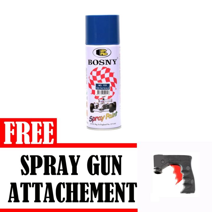 Bosny Spray Paint No 151 Ford Tractor Blue with Free Can Attachement
