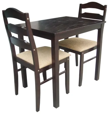 SCBC (DBC)Wooden Dining Table and Chairs 2s with Cushion Seat (Marty)