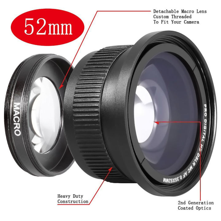 Neewer 52MM High Definition II Wide Angle Macro Fisheye