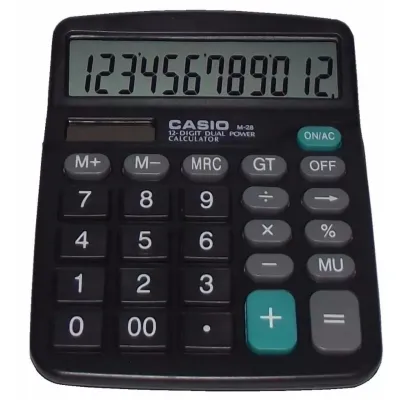 CasioM-28 12-Digit Big Display Desktop Calculator (Black)