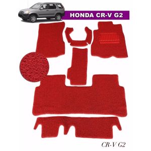 พรมดักฝุ่นไวนิล HONDA CR-V G2  รุ่น VINYL MAT เย็บขอบ สีแดง