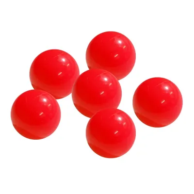 ลูกแก่น ลูกแก่นเปตอง พลาสติก สีแดง ชุด 6 ลูก / petanque