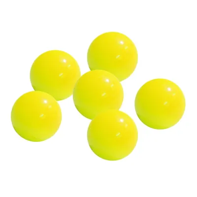 ลูกแก่น ลูกแก่นเปตอง พลาสติก สีเหลือง ชุด 6 ลูก / petanque