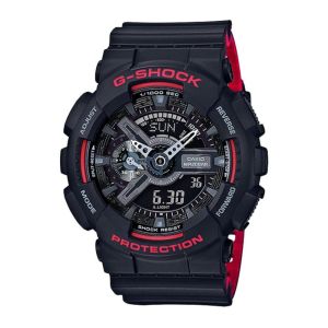 Casio G-Shock นาฬิกาข้อมือผู้ชาย สายเรซิ่น รุ่น GA-110GA-110HRGA-110HR-1GA-110HR-1A (CMG) - สีดำ