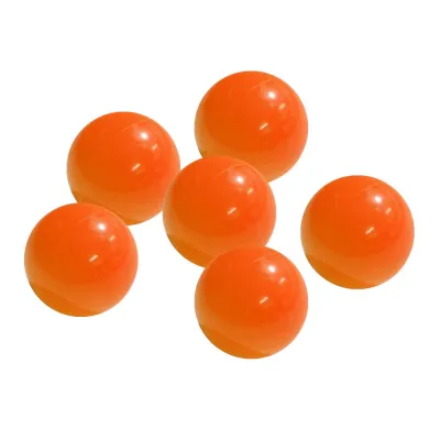 ลูกแก่น ลูกแก่นเปตอง พลาสติก สีส้มสะท้อนแสง ชุด 6 ลูก / petanque