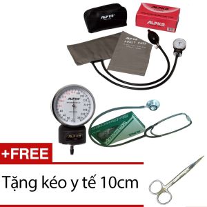 Máy đo huyết áp đồng hồ ALPK2 500V FT 801 (Xám) + Tặng kéo y tế 10cm
