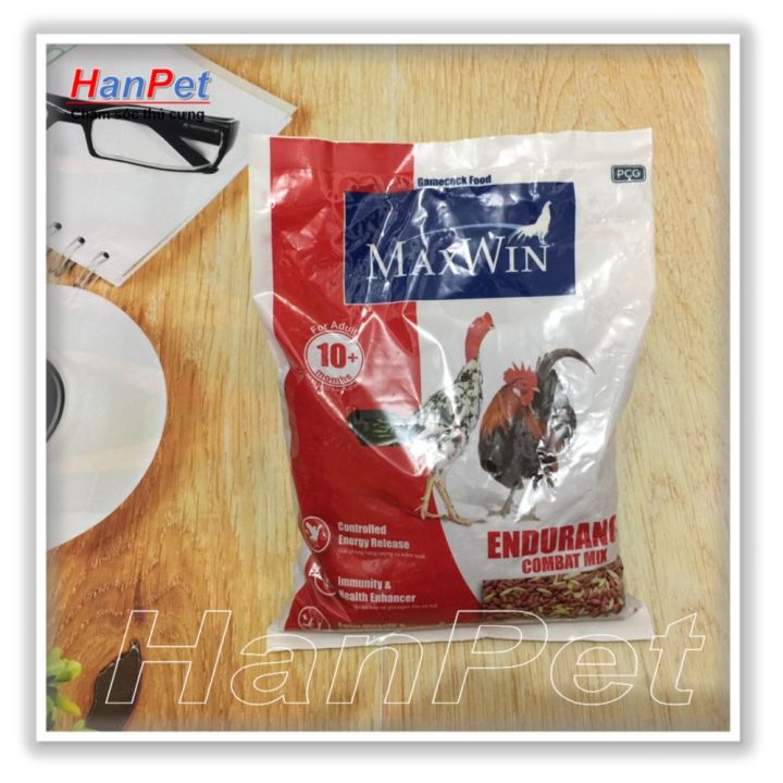 Hanpet - Cám gà chọi Maxwin - ngũ cốc gà chọi - thức ăn gà đá - kích thích phát triển cơ - gói 1kg (hàng nhập Thái) ( 614)- HP10404TC