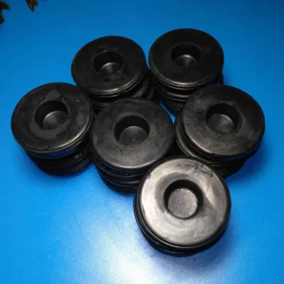 Bộ 2 miếng cao su lót đầu xà đơn gắn cửa đen trơn
