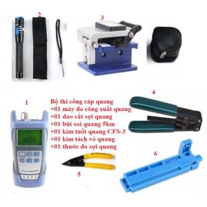 Máy đo công xuất quang+ bút soi quang 5km +Dao cắt sợi quang+kìm tuốt quang Tặng kìm tách vỏ quang
