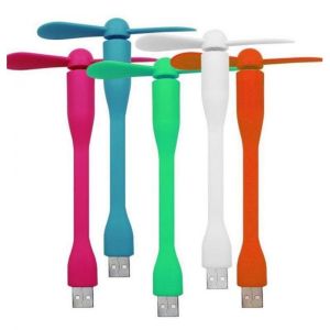 Quạt mini 2 cánh cổng USB thân silicon uốn dẻo (màu ngầu nhiên)