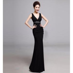 MYDU SALE - MS 2083 | Đầm Dự Tiệc Dạ Hội Cổ V Đính Xoàn Sang Trọng