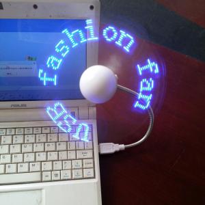 Quạt đèn LED USB tự tạo chữ thông điệp