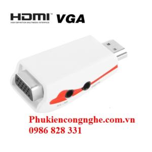 Đầu Chuyển HDMI to VGA + Audio có hỗ trợ nguồn chất lượng cao