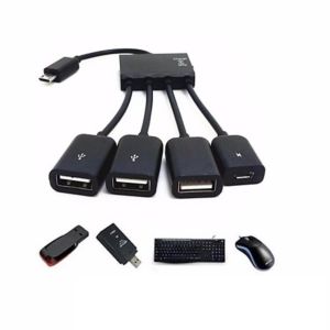 Cáp OTG Micro USB Hub OTG hỗ trợ sạc nguồn cho Điện thoại Máy tính bảng