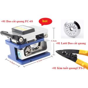 Dao cắt sợi quang FC-6S và Kìm tuốt sợi quang CFS-3 Tặng Lưỡi dao 12 lỗ