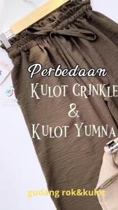 Celana Kulot Wanita Dewasa One Size Bahan Crinkle Airflow Premium