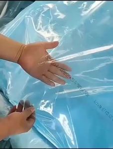 คลุมโรงเรือน ฟิล์มเรือนกระจก พลาสติก 6x15 เมตร คลุมหลังคากันสาด ฟิล์มPE ปูบ่อ Green Houseกันฝน 615มกติ ที่สุด 150 ไมครอน UV7%