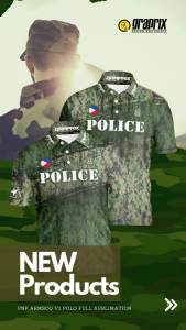 PNP Armsco V1 Polo shirt Full Sublimation: Comfortable Sports Apparel & High-Quality Design