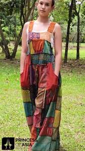 เอี๊ยม เอี๊ยมกางเกง ชุดเอี๊ยม ชุดเอี๊ยมกางเกง ชุดหมี ชุดเสื้อต่อกางเกง เสื้อผ้าโบฮีเมียน overall jumpsuit patchwork